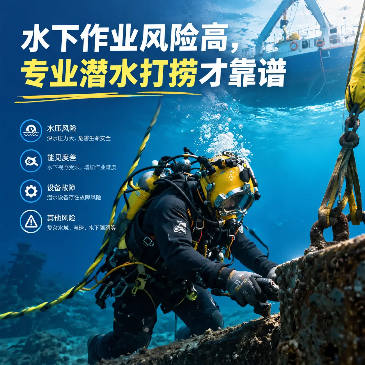 水下作业风险高，武定专业潜水打捞才靠谱